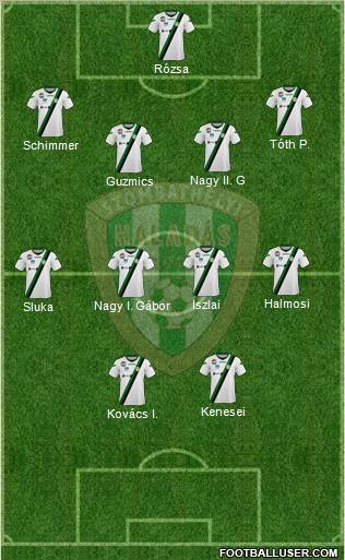 Haladás FC Formation 2011