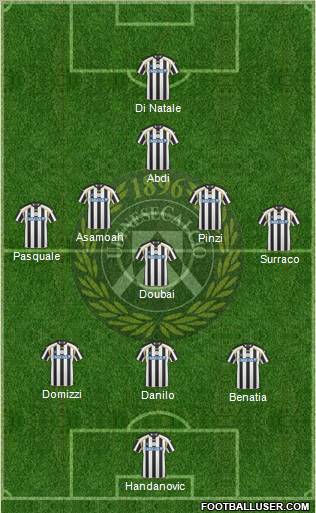 Udinese Formation 2011