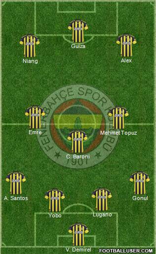 Fenerbahçe SK Formation 2011