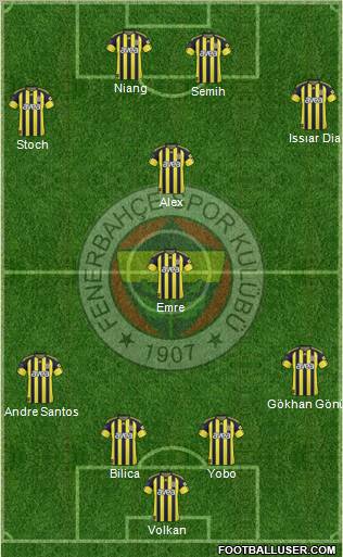 Fenerbahçe SK Formation 2011