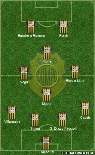 Olimpo de Bahía Blanca football formation