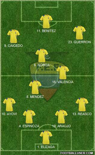 Ecuador football formation