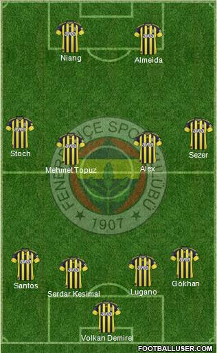 Fenerbahçe SK Formation 2011