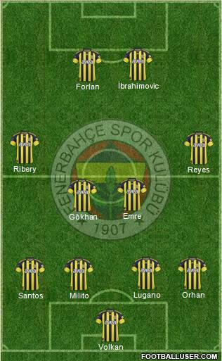 Fenerbahçe SK Formation 2011