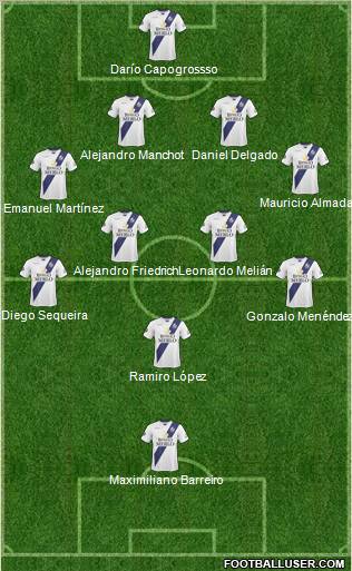 Deportivo Merlo 4-4-1-1 football formation