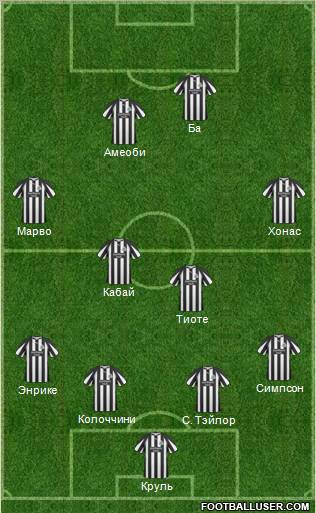 Newcastle United Formation 2011