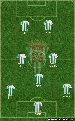 Córdoba C.F., S.A.D. football formation