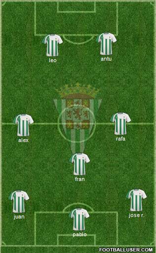 Córdoba C.F., S.A.D. football formation