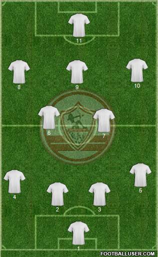 Zamalek Sporting Club 4-2-3-1 football formation