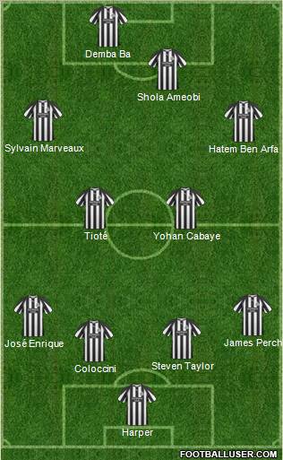 Newcastle United Formation 2011