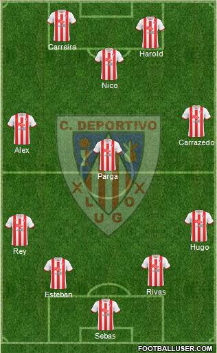 C.D. Lugo 4-3-3 football formation