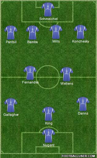 Leicester City 4-2-3-1 football formation