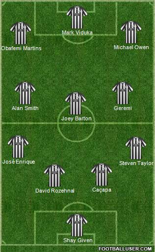 Newcastle United Formation 2011