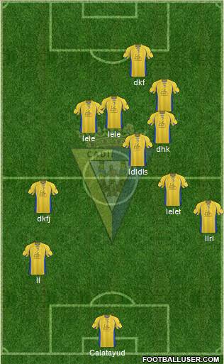 Cádiz C.F., S.A.D. football formation