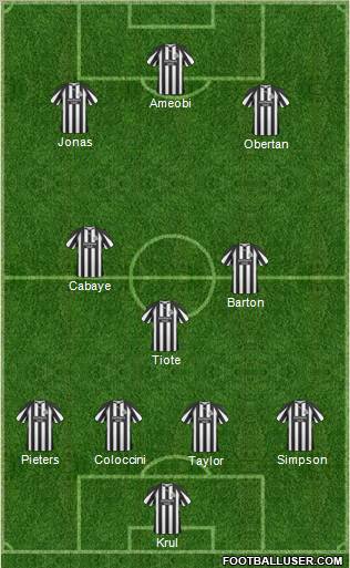Newcastle United Formation 2011