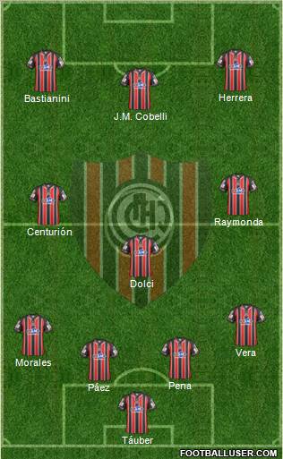 Chacarita Juniors football formation