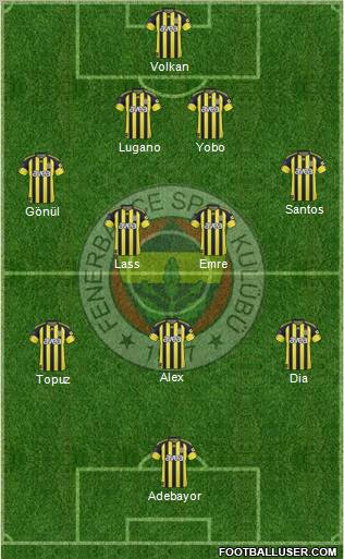 Fenerbahçe SK Formation 2011