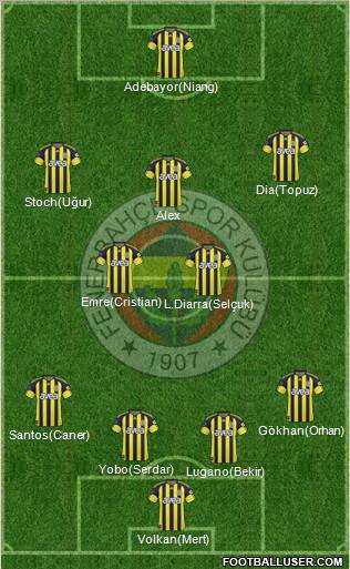 Fenerbahçe SK Formation 2011