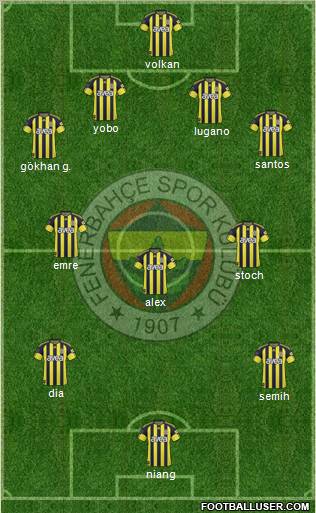 Fenerbahçe SK Formation 2011