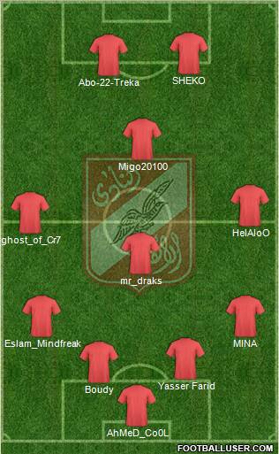 Al-Ahly Sporting Club Formation 2011
