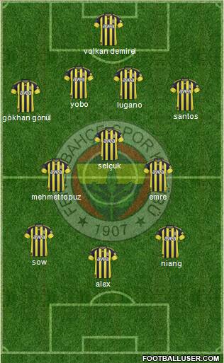 Fenerbahçe SK Formation 2011