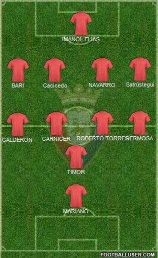 C. At. Osasuna Formation 2011