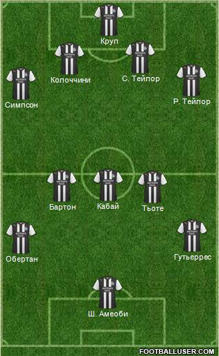 Newcastle United Formation 2011