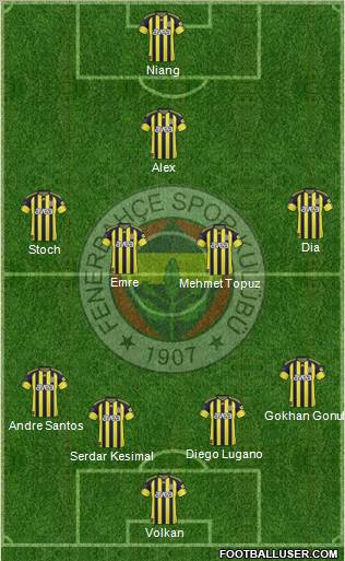 Fenerbahçe SK Formation 2011