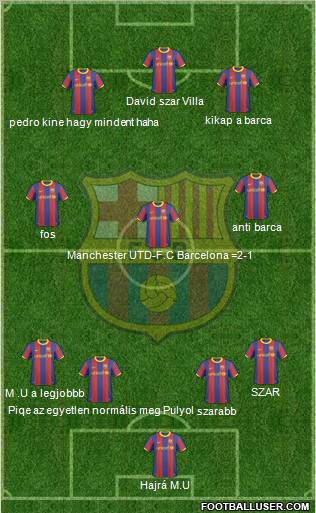 F.C. Barcelona Formation 2011