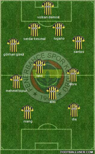 Fenerbahçe SK Formation 2011