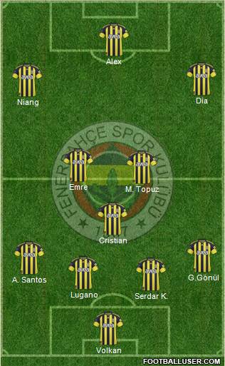 Fenerbahçe SK Formation 2011