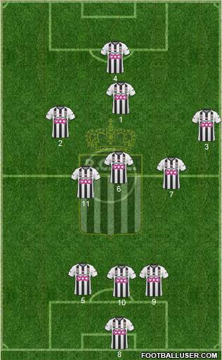 Sporting du Pays de Charleroi 4-2-1-3 football formation