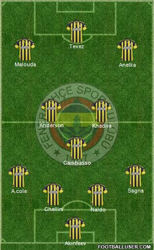 Fenerbahçe SK Formation 2011