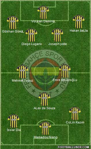 Fenerbahçe SK Formation 2011