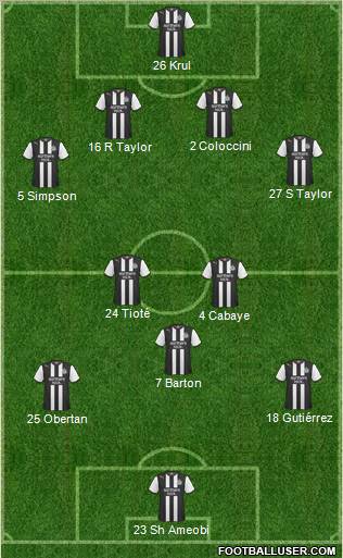 Newcastle United Formation 2011