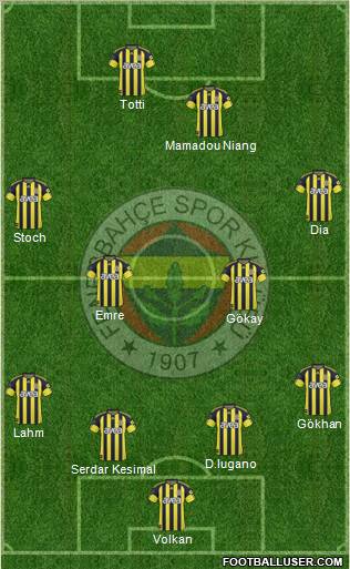 Fenerbahçe SK Formation 2011