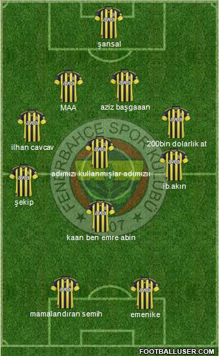 Fenerbahçe SK Formation 2011