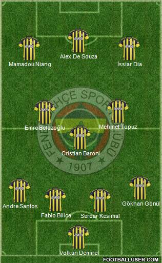 Fenerbahçe SK Formation 2011