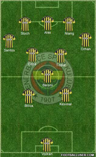 Fenerbahçe SK Formation 2011