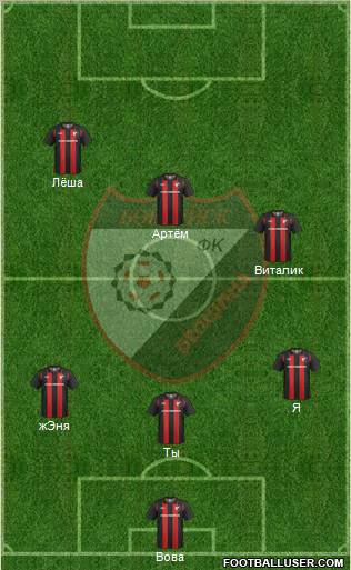 Belshina Bobruisk football formation