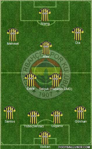 Fenerbahçe SK Formation 2011