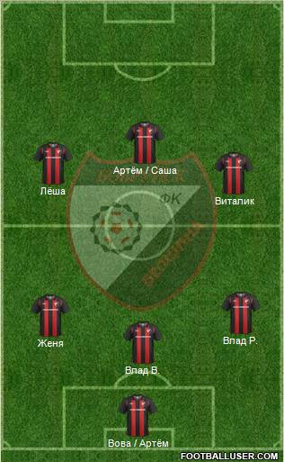 Belshina Bobruisk football formation