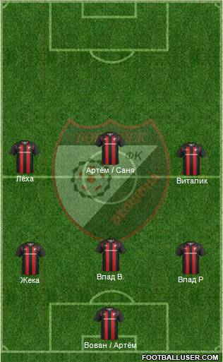 Belshina Bobruisk football formation