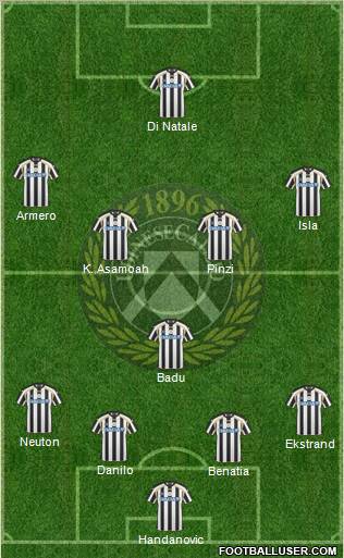 Udinese Formation 2011