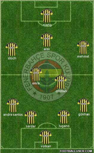 Fenerbahçe SK Formation 2011