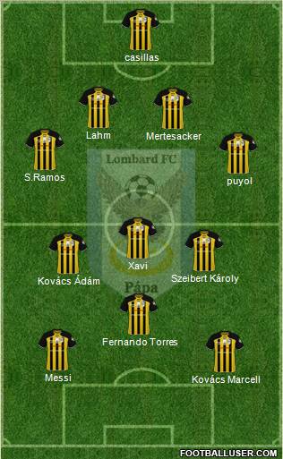 Lombard FC Pápa Formation 2011
