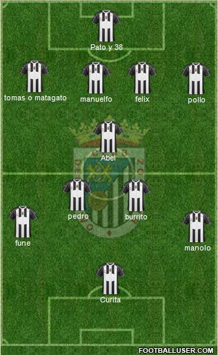 C.D. Badajoz S.A.D. 4-5-1 football formation