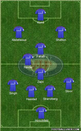 Vålerenga Fotball 4-3-3 football formation