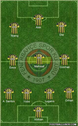 Fenerbahçe SK Formation 2011