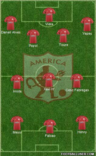 CD América de Cali football formation